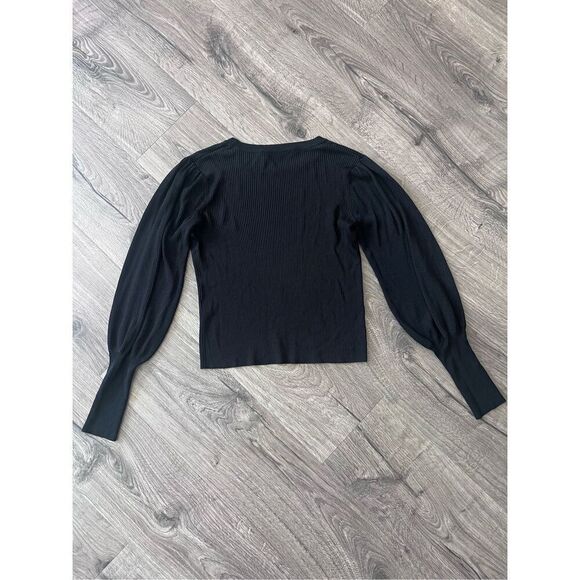 Zara | Balloon Sleeve Ribbed Top | Size Small - Picture 2 of 4